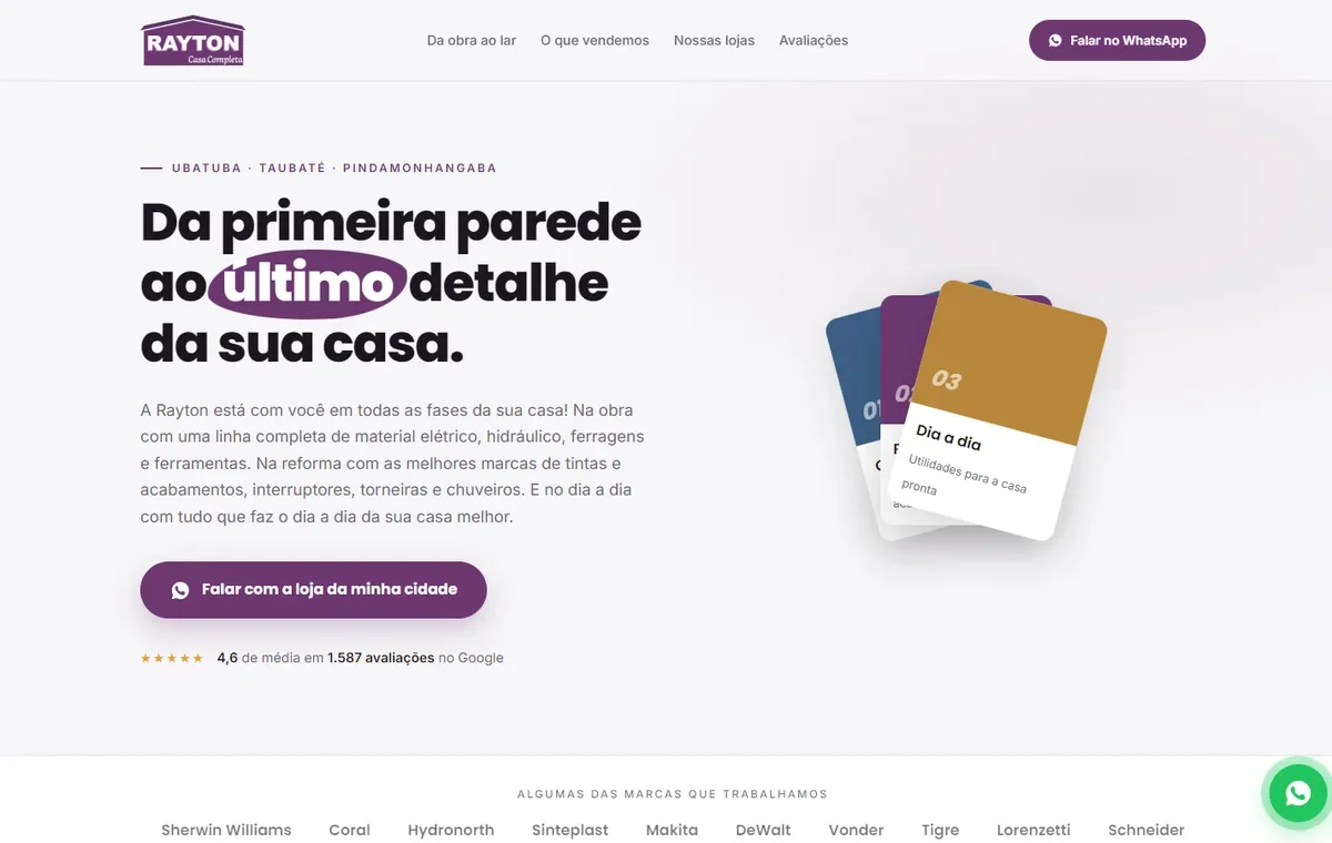 Print do site Rayton Casa Completa